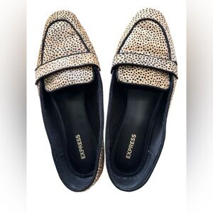 Express Flats with Dyed Horse Hair Cheetah Print.